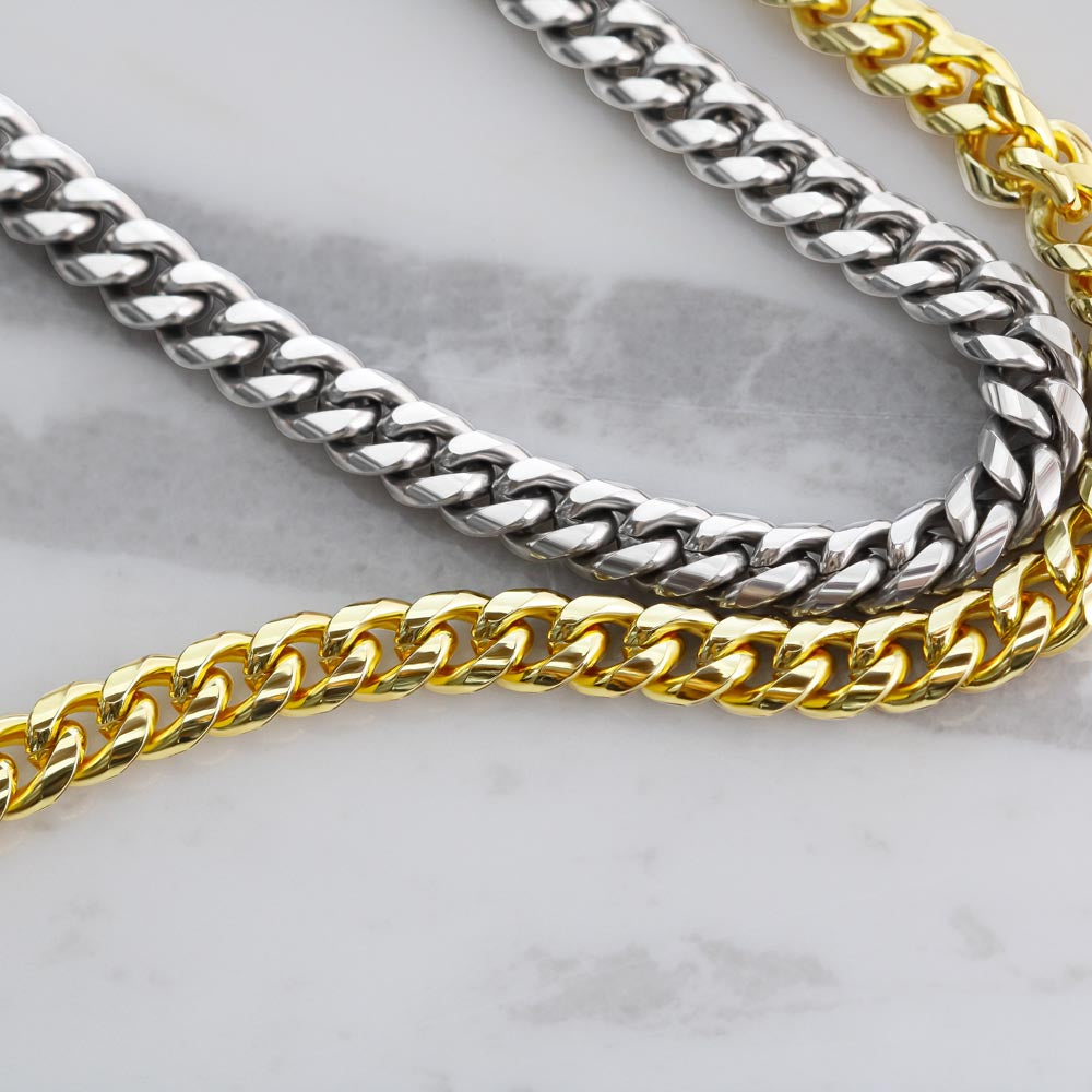 Womens Cuban Link Chain (10mm) in White Gold | Cuban link chain necklaces,  Cuban link chain, Gold cuban link chain